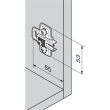 SET 2x Balama usa frigider aplicata BLUM MODUL 95°, cu arc suruburi, fara amortizare + placuta fixare