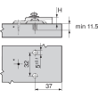 SET 2x Balama usa frigider aplicata BLUM MODUL 95°, cu arc suruburi, fara amortizare + placuta fixare