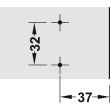 SET 2x Balama incadrata HAFELE Metalla M110 SM 105°, cu arc suruburi 48/6 , cu amortizare + placuta fixare excentric