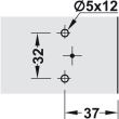 SET 2x Balama aplicata HAFELE Metalla SM Combi 110°, cu arc suruburi 48/6, fara amortizare + placuta fixare