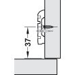 SET 2x Balama incadrata HAFELE Metallamat A/SM 110°, cu arc suruburi 48/6, fara amortizare + placuta fixare