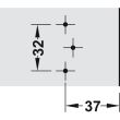 SET 2x Balama incadrata HAFELE Metallamat A/SM 110°, cu arc suruburi 48/6, fara amortizare + placuta fixare