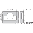 SET 2x Balama standard incadrata BLUM CLIP 100°, fara arc suruburi, fara amortizare + placuta fixare