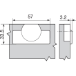 SET 2x Balama mijloc usa franta BLUM CLIP TOP 60°, cu arc suruburi, fara amortizare + placuta fixare