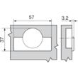 SET 2x Balama usa cu lezena incadrata BLUM MODUL 95°, 3mm,  cu arc suruburi, fara amortizare + placuta fixare