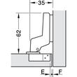 SET 2x Balama HAFELE incadrata Metalla A50-110 Slide-On, cu arc suruburi 45/9.5 S, fara amortizare + placuta fixare