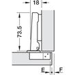SET 2x Balama aplicata HAFELE Metalla M110 SM 105°, cu arc suruburi 48/6, fara amortizare + placuta fixare excentric