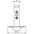 SET 2x Balama semiaplicata HAFELE Metalla M110 SM 105°, cu arc suruburi 48/6, cu amortizare + placuta fixare excentric