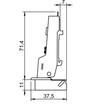 SET 2x Balama semiaplicata HAFELE Metalla M110 SM 105°, cu arc suruburi 48/6, fara amortizare + placuta fixare excentric