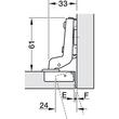 SET 2x Balama incadrata HAFELE Metalla M510 SM 105°, cu arc suruburi 48/6, cu amortizare + placuta fixare