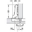 SET 2x Balama semiaplicata HAFELE Metalla M510 SM 105°, cu arc suruburi 48/6, cu amortizare + placuta fixare