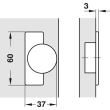 SET 2x Balama semiaplicata HAFELE Metalla SM Combi 110°, cu arc suruburi 48/6, cu amortizare + placuta fixare