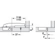 SET 2x Balama usa cu lezena HAFELE Metallamat A/SM 92°, cu arc suruburi 48/6, fara amortizare + placuta fixare