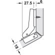 SET 2x Balama utilizare unghiulara +30° HAFELE Metallamat A/SM 92°, cu arc suruburi 48/6, fara amortizare + placuta fixare
