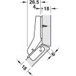 SET 2x Balama utilizare unghiulara +45° HAFELE Metallamat A/SM 92°, cu arc suruburi 48/6, fara amortizare + placuta fixare