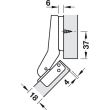 SET 2x Balama utilizare unghiulara +45° HAFELE Metallamat A/SM 92°, cu arc suruburi 48/6, fara amortizare + placuta fixare