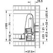 Sertar HAFELE Matrix Box S35 laterală 16/84 mm, gri,