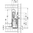 Sertar HAFELE Matrix Box P50 laterala 18/92 mm, antracit,
