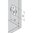 SET 2x Balama standard incadrata BLUM CLIP TOP 110°, cu arc suruburi, fara amortizare + placuta fixare