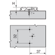 SET 2x Balama standard incadrata BLUM CLIP TOP BLUMOTION 110°, cu amortizare + placuta fixare