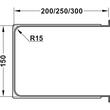 Element insertie sertar sub chiuveta HAFELE Matrix Extra, inaltime cuplaj 67mm, L=300mm, alb