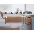 SET Glisiera BLUM TANDEM 19 BLUMOTION sertar lemn/PAL, CP=30kg, LN=400mm, extragere totala zincata + cuplaje st./dr.