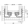 SET Glisiera HAFELE MATRIX UM A30 SYNCHRO, L=500mm, extragere totala,CP=30 kg, amortizare si cuplaje 3D incluse