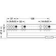 SET Glisiera HAFELE MATRIX UM A30 SYNCHRO, L=500mm, extragere totala,CP=30 kg, amortizare si cuplaje 3D incluse