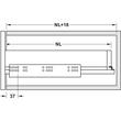 SET Glisiera HAFELE MATRIX UM A30 SYNCHRO, L=500mm, extragere totala,CP=30 kg, amortizare si cuplaje 3D incluse
