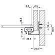 SET Glisiera HAFELE MATRIX UM A30, L=400mm, extragere totala, CP=30kg, amortizare si cuplaje 3D incluse