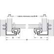 SET Glisiera HAFELE MATRIX UM A30, L=550mm, extragere totala, CP=30kg, cuplaje 3D, deschidere prin apasare (PTO)