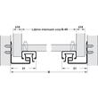 SET Glisiera HAFELE MATRIX UM A30, L=500mm, extragere totala, CP=30kg, cuplaje 3D, deschidere prin apasare (PTO)