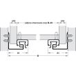 SET Glisiera HAFELE MATRIX UM A30, L=350mm, extragere totala, CP=30kg, amortizare si cuplaje 3D incluse