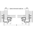 SET Glisiera HAFELE MATRIX UM A25, L=450mm, extragere partiala, CP=25kg, amortizare si cuplaje 1D incluse