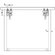 SET Glisiera HAFELE MATRIX UM A25, L=550mm, extragere partiala, CP=25kg, amortizare si cuplaje 1D incluse