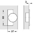 SET 2x Balama aplicata HAFELE Metalla SM Combi 110°, cu arc suruburi 48/6, fara amortizare + placuta fixare