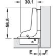 SET 2x Balama incadrata HAFELE Metallamat A/SM 110°, cu arc suruburi 48/6, fara amortizare + placuta fixare