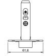 SET 2x Balama aplicata HAFELE Metalla M110 SM 105°, cu arc suruburi 48/6, cu amortizare + placuta fixare excentric