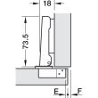 SET 2x Balama aplicata HAFELE Metalla M110 SM 105°, cu arc suruburi 48/6, cu amortizare + placuta fixare excentric