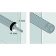 SET TIP-ON BLUM pentru usi mobila versiune lunga cu magnet alb + placuta adaptor