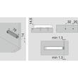 SET TIP-ON BLUM pentru usi mobila versiune lunga cu magnet alb + placuta adaptor