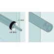 SET TIP-ON BLUM pentru usi mobila versiune scurta cu magnet gri + placuta adaptor