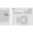 SET TIP-ON BLUM pentru usi mobila versiune scurta cu magnet alb + placuta adaptor