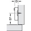 SET 2x Balama aplicata HAFELE Metalla A50-110 Slide-On, cu arc suruburi 45/9.5 S, fara amortizare + placuta fixare