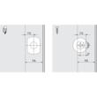 SET TIP-ON BLUM pentru usi mobila versiune lunga cu magnet alb + placuta adaptor