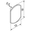SET TIP-ON BLUM pentru usi mobila versiune lunga cu magnet alb + placuta adaptor