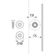 SET TIP-ON BLUM pentru usi mobila versiune lunga cu magnet alb + placuta adaptor