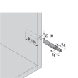SET TIP-ON BLUM pentru usi mobila versiune scurta cu magnet gri + placuta adaptor