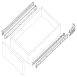 SET Glisiera role BLUM Standard 230M, L=350mm, otel alb RAL 9001