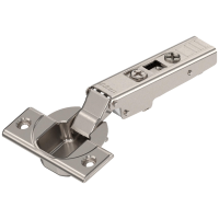 SET 2x Balama standard aplicata BLUM CLIP TOP 110°, cu arc suruburi, fara amortizare + placuta fixare